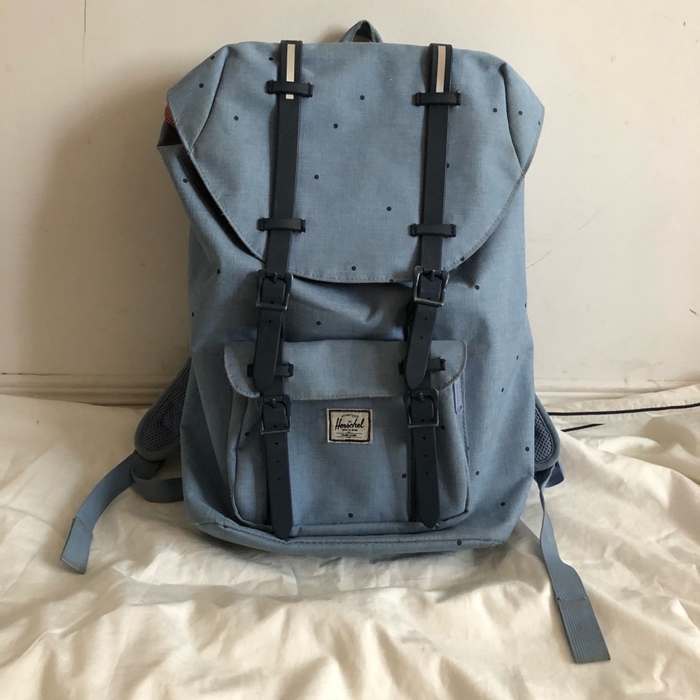 HERSCHEL SUPPLY CO BLUE POLKA DOTS BACKPACK